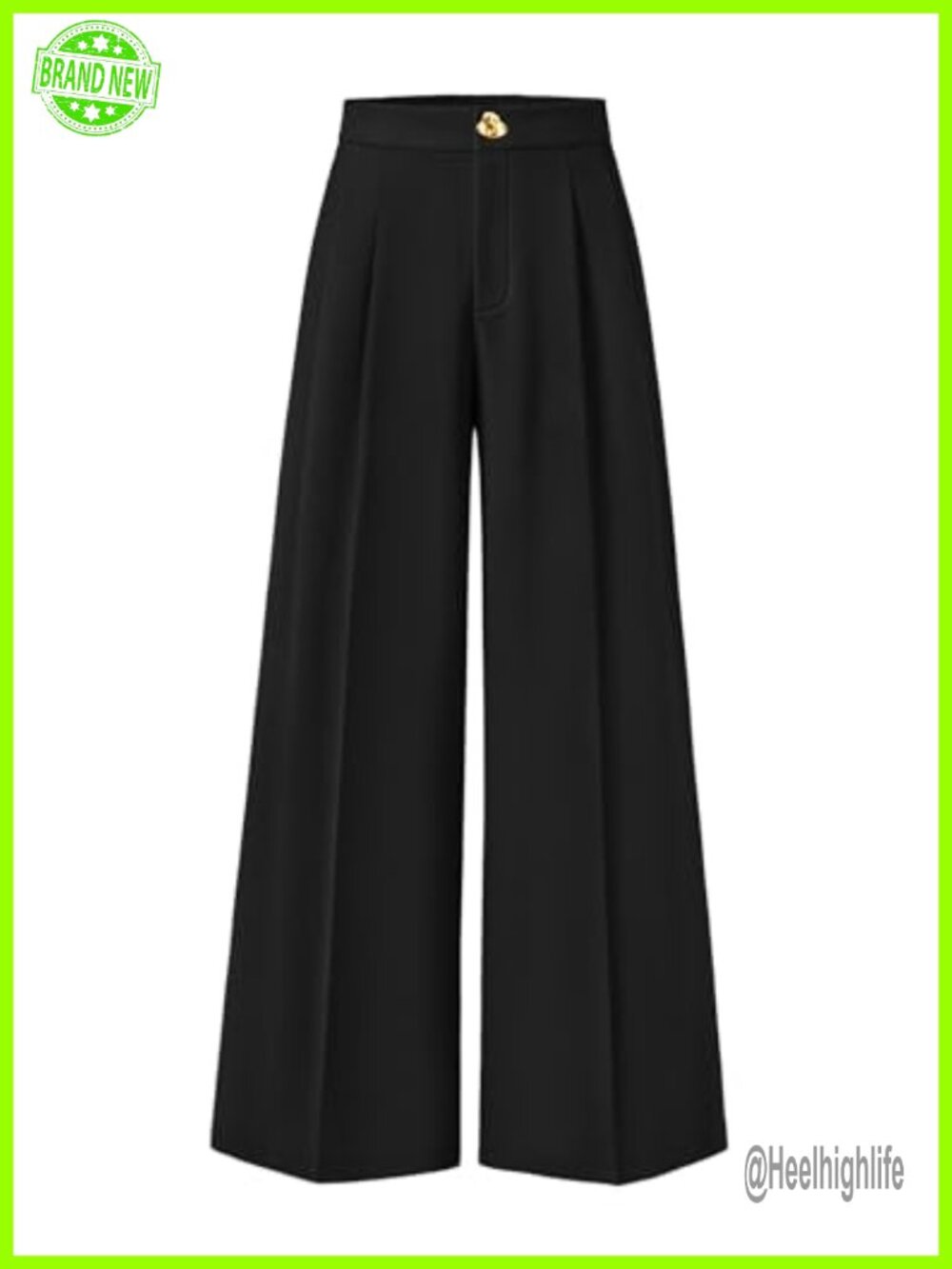 High Waisted Wide Leg Dress Pants Pleated Business Casual Trousers
